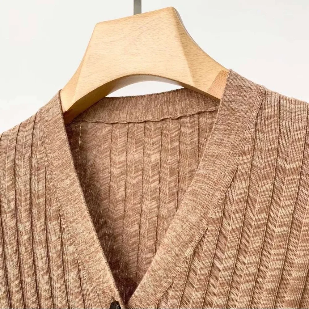 🍁ICICLE Cotton open knit light button up cardigan - Picture 8 of 15